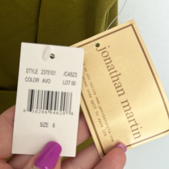 NWT Jonathan Martin Dress green embellished size 6 - Picture 2 of 8